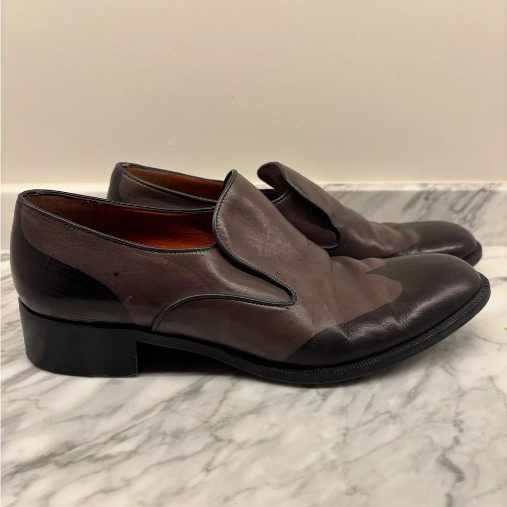 Fratelli Rossetti Brown and Black Leather Loafers Slip-Ons - Picture 4 of 6